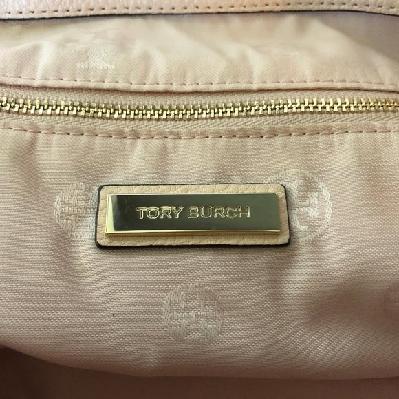 Tori Burch Thea Center Zip Pebbled Leather Tote - Picture 6 of 6